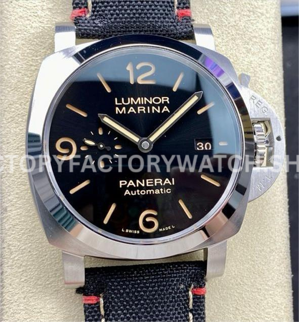 TTF PAM1025 Panerai Luminor Marina black dial textile strap