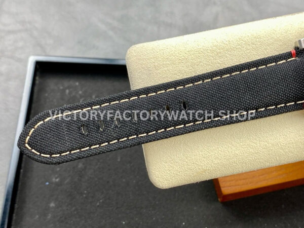 TTF Factory Panerai Luminor Marina PAM1025 44mm Steel Textile Strap Arabic Numerals Black Dial