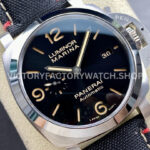 TTF Factory Panerai Luminor Marina PAM1025 44mm Steel Textile Strap Arabic Numerals Black Dial