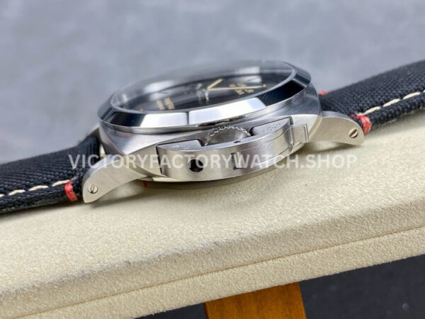 TTF Factory Panerai Luminor Marina PAM1025 44mm Steel Textile Strap Arabic Numerals Black Dial