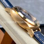 TTF Factory Panerai Luminor Marina PAM1114 44mm Rose Gold Leather Strap Arabic Numerals Blue Dial