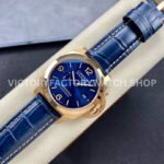 TTF Factory Panerai Luminor Marina PAM1114 44mm Rose Gold Leather Strap Arabic Numerals Blue Dial