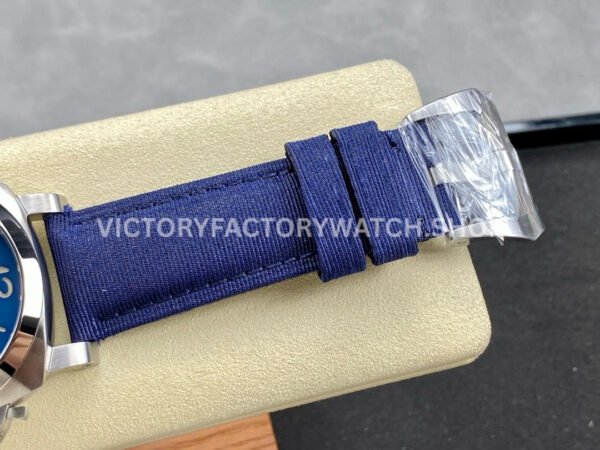 TTF Factory Panerai Luminor Marina PAM1157 44mm Steel Textile Strap Arabic Numerals Blue Dial