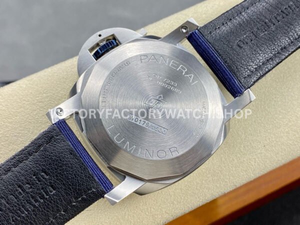 TTF Factory Panerai Luminor Marina PAM1157 44mm Steel Textile Strap Arabic Numerals Blue Dial