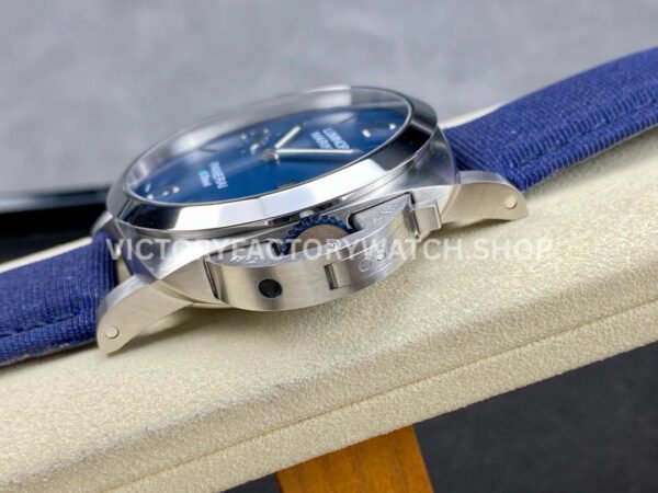 TTF Factory Panerai Luminor Marina PAM1157 44mm Steel Textile Strap Arabic Numerals Blue Dial