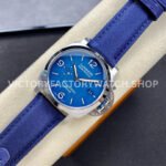 TTF Factory Panerai Luminor Marina PAM1157 44mm Steel Textile Strap Arabic Numerals Blue Dial
