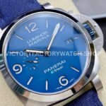 TTF Factory Panerai Luminor Marina PAM1157 44mm Steel Textile Strap Arabic Numerals Blue Dial