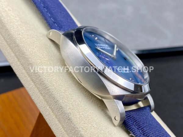 TTF Factory Panerai Luminor Marina PAM1157 44mm Steel Textile Strap Arabic Numerals Blue Dial