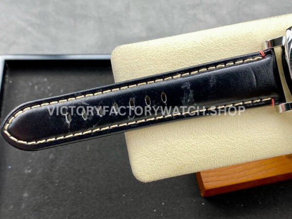 TTF Factory Panerai Luminor Marina PAM910 44mm Steel Leather Strap Arabic Numerals Black Dial