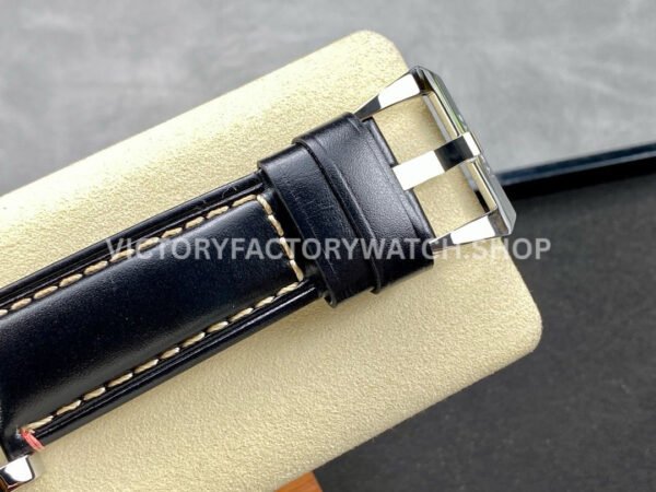 TTF Factory Panerai Luminor Marina PAM910 44mm Steel Leather Strap Arabic Numerals Black Dial