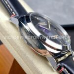 TTF Factory Panerai Luminor Marina PAM910 44mm Steel Leather Strap Arabic Numerals Black Dial