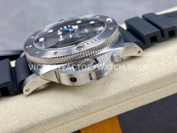 TTF Factory Panerai Submersible PAM01229 Steel Rubber Strap Black Dial