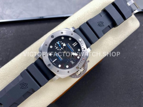 TTF Factory Panerai Submersible PAM01229 Steel Rubber Strap Black Dial