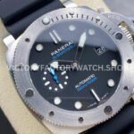 TTF Factory Panerai Submersible PAM01229 Steel Rubber Strap Black Dial