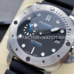 TTF Factory Panerai Submersible PAM01229 Steel Rubber Strap Black Dial