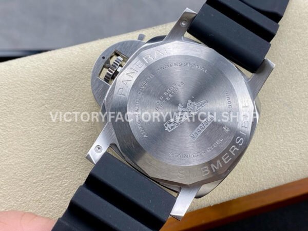 TTF Factory Panerai Submersible PAM01229 Steel Rubber Strap Black Dial