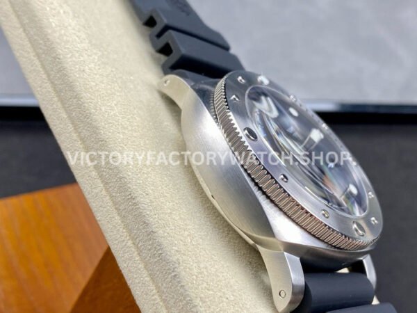 TTF Factory Panerai Submersible PAM1391 44mm Steel Rubber Strap Blue Dial