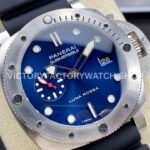 TTF Factory Panerai Submersible PAM1391 44mm Steel Rubber Strap Blue Dial