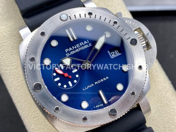 TTF Factory Panerai Submersible PAM1391 44mm Steel Rubber Strap Blue Dial