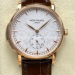 TW Factory Patek Philippe Calatrava 5078 40mm Rose Gold Calfskin Strap White Dial (3) TW Factory Patek Philippe Calatrava 5078 rose gold white dial