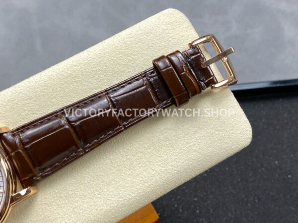 TW Factory Patek Philippe Calatrava 5078 40mm Rose Gold Calfskin Strap White Dial (8) TW Factory Patek Philippe Calatrava 5078 40mm Rose Gold Calfskin Strap White Dial