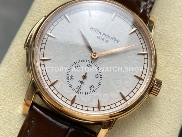 TW Factory Patek Philippe Calatrava 5078 40mm Rose Gold Calfskin Strap White Dial (9) TW Factory Patek Philippe Calatrava 5078 40mm Rose Gold Calfskin Strap White Dial
