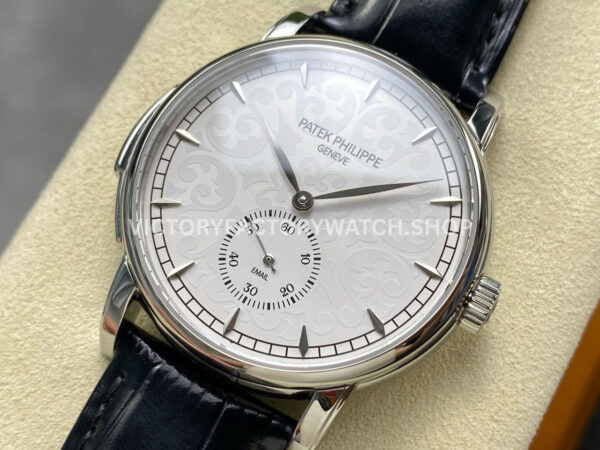 TW Factory Patek Philippe Calatrava 5078 40mm Steel Calfskin Strap White Dial