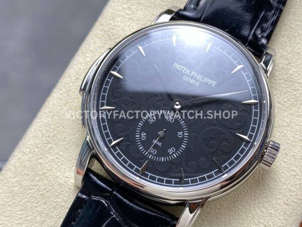 TW Factory Patek Philippe Calatrava 5078G-010 40mm Steel Calfskin Strap Black Dial (7) TW Factory Patek Philippe Calatrava 5078G-010 40mm Steel Calfskin Strap Black Dial