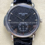 TW Factory Patek Philippe Calatrava 5078G-010 40mm Steel Calfskin Strap Black Dial (8) TW Factory Patek Philippe Calatrava 5078G-010 black dial steel