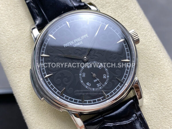 TW Factory Patek Philippe Calatrava 5078G-010 40mm Steel Calfskin Strap Black Dial (9) TW Factory Patek Philippe Calatrava 5078G-010 40mm Steel Calfskin Strap Black Dial