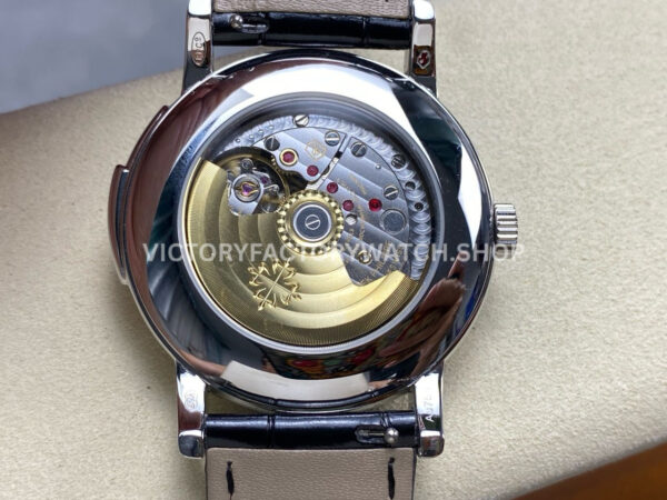 TW Factory Patek Philippe Calatrava 5078G-010 40mm Steel Calfskin Strap Roman Numerals Black Dial