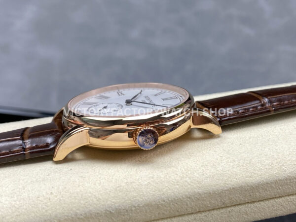 TW Factory Patek Philippe Calatrava 5078R-001 40mm Rose Gold Calfskin Strap Roman Numera (7) TW Factory Patek Philippe Calatrava 5078R-001 40mm Rose Gold Calfskin Strap Roman Numerals White Dial