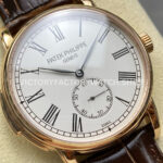 TW Factory Patek Philippe Calatrava 5078R-001 40mm Rose Gold Calfskin Strap Roman Numera (9) TW Factory Patek Philippe Calatrava 5078R-001 40mm Rose Gold Calfskin Strap Roman Numerals White Dial