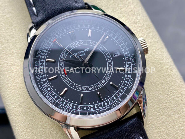 TW Factory Patek Philippe Calatrava Weekly Calendar 5212A-001 40mm Leather Strap Black Dial