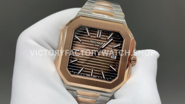 TW Factory Patek Philippe Cubitus 5821 45mm Half Rose Gold Brown Dial
