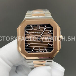 TW Factory Patek Philippe Cubitus 5821 brown dial half rose gold