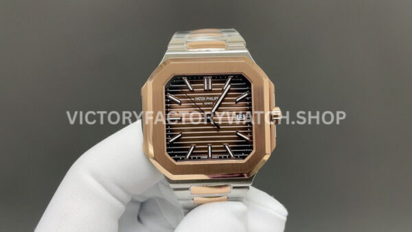 TW Factory Patek Philippe Cubitus 5821 brown dial half rose gold