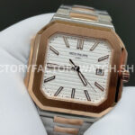 TW Factory Patek Philippe Cubitus 5821 45mm Half Rose Gold White Dial