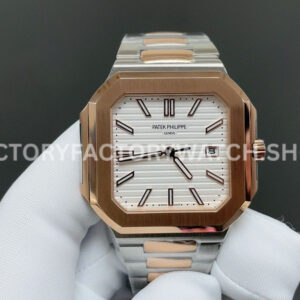 TW Factory Patek Philippe Cubitus 5821 white dial half rose gold