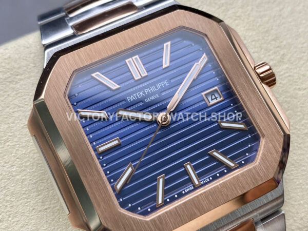 TW Factory Patek Philippe Cubitus 5821/1AR-001 45mm Half Rose Gold Blue Dial