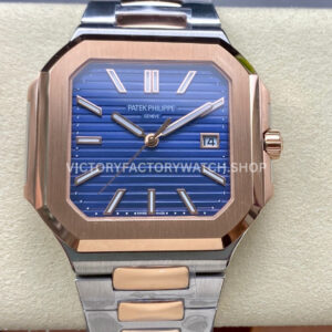 TW Factory Patek Philippe Cubitus 5821 1AR blue dial half rose gold