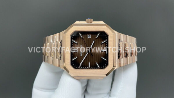TW Factory Patek Philippe Cubitus 7128/1R-001 45mm Full Rose Gold Brown Dial