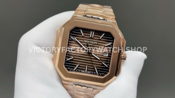 TW Factory Patek Philippe Cubitus 7128/1R-001 45mm Full Rose Gold Brown Dial