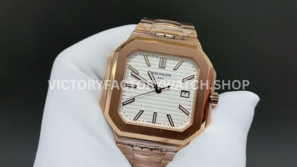 TW Factory Patek Philippe Cubitus 7128/1R-001 45mm Full Rose Gold White Dial