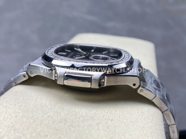 TW Factory Patek Philippe Nautilus 5726/1A-001 40mm Full Steel Diamond Bezel Black Dial