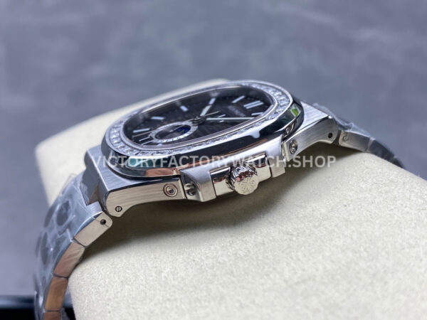 TW Factory Patek Philippe Nautilus 5726/1A-001 40mm Full Steel Diamond Bezel Black Dial