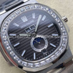 TW Factory Patek Philippe Nautilus 5726/1A-001 40mm Full Steel Diamond Bezel Black Dial
