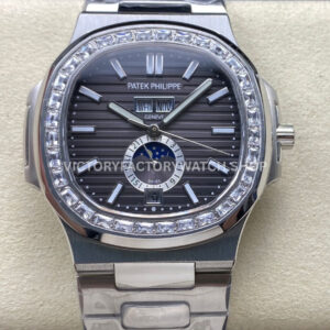 TW Factory Patek Philippe Nautilus 5726 1A 001 black dial diamond bezel