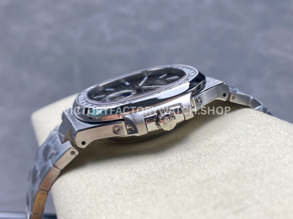 TW Factory Patek Philippe Nautilus 5726/1A-001 40mm Full Steel Diamond Bezel Grey Dial