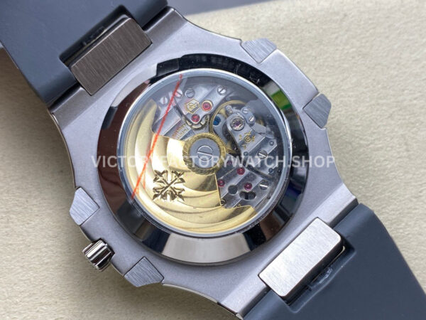 TW Factory Patek Philippe Nautilus 5726/1A-001 40mm Grey Rubber Strap Diamond Bezel Gradient Grey Dial